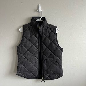 J.Crew quilted dark gray vest